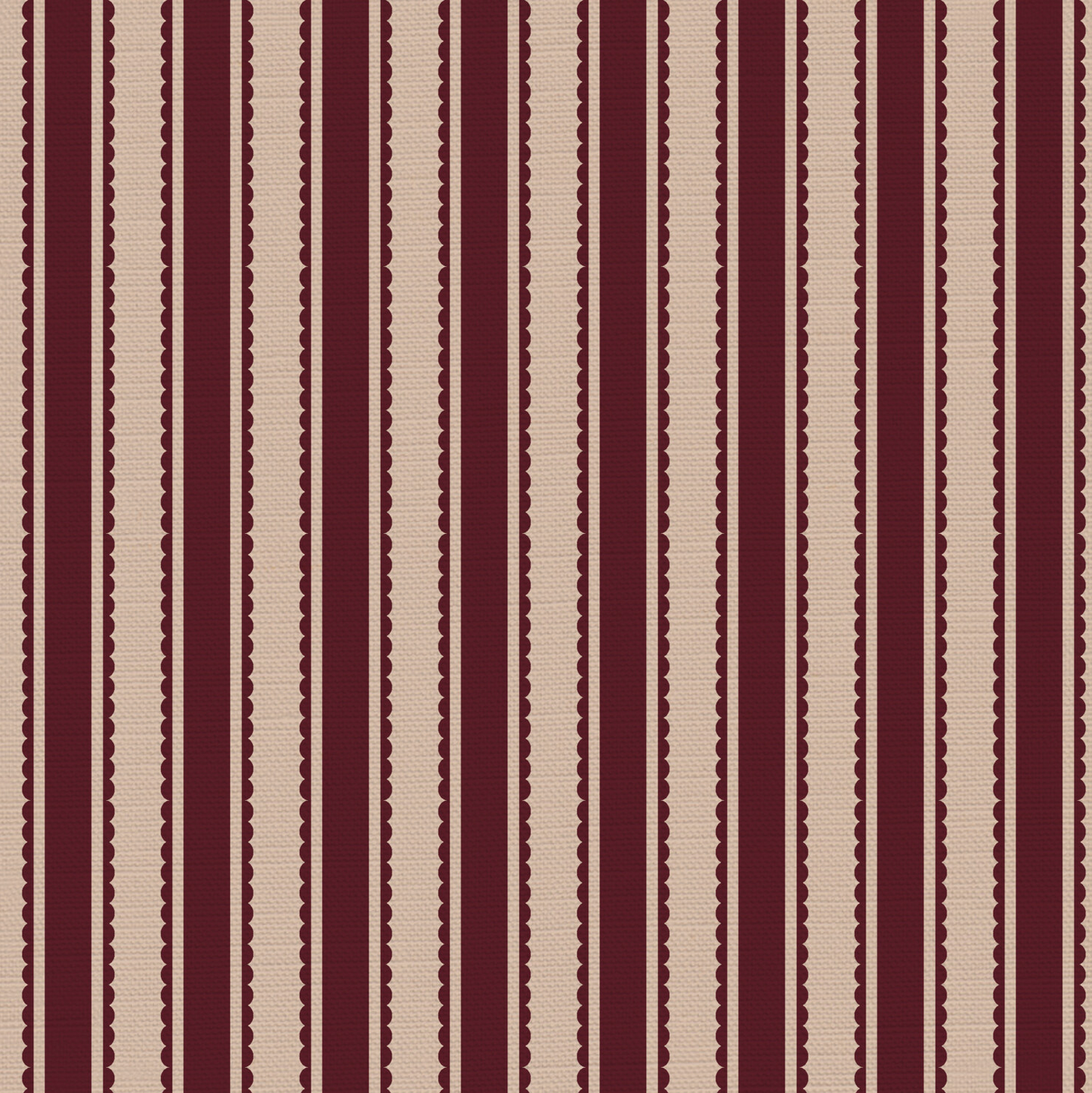 Eco Scallop Stripe Fabric - sold by the meter