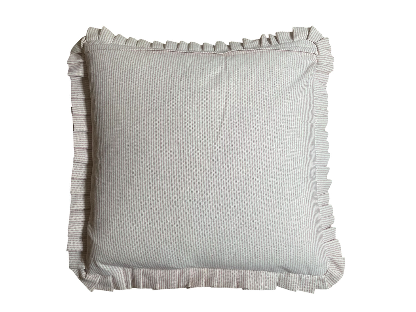 22" Ruffled Feather Cushion Floral Fabric 2