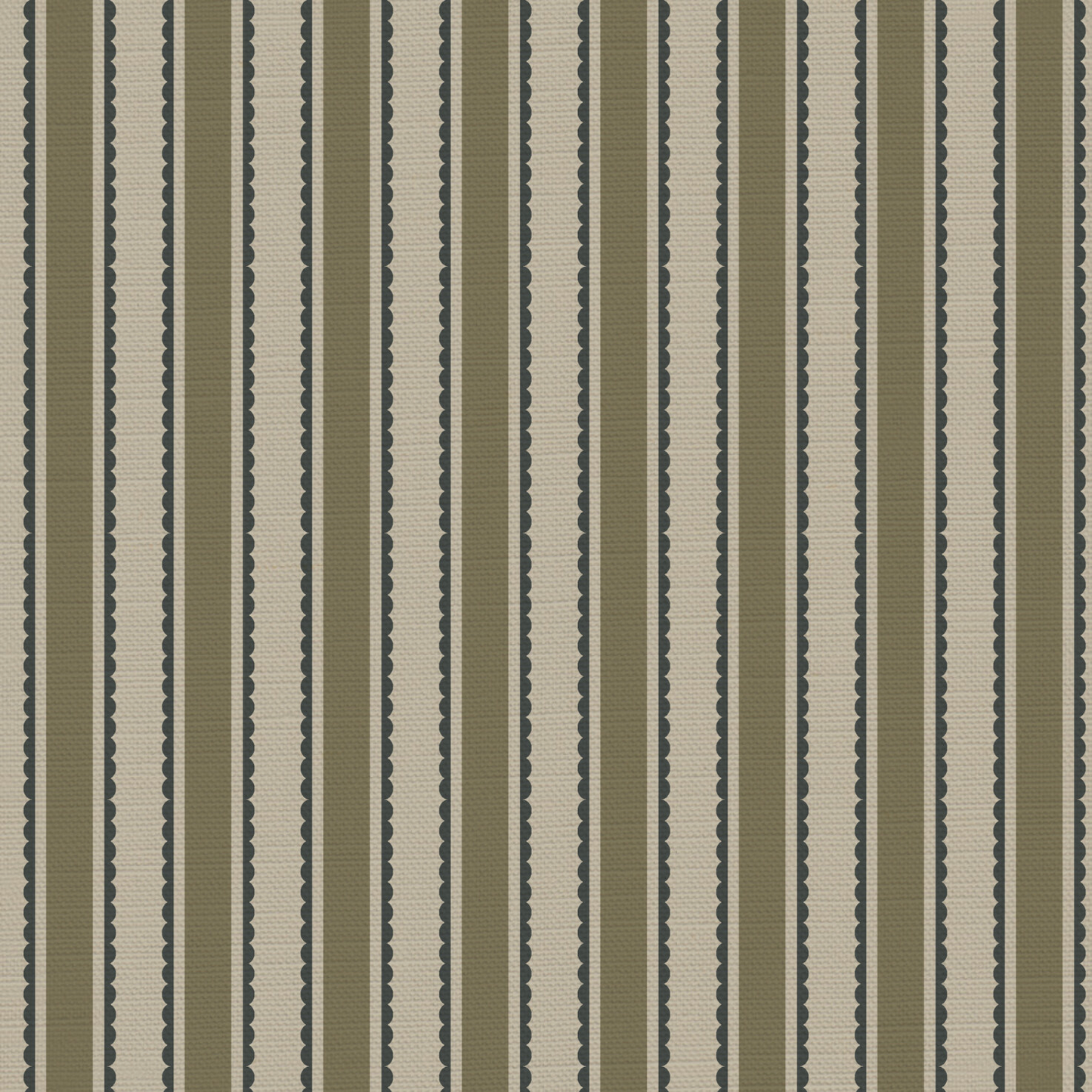 Eco Scallop Stripe Fabric - sold by the meter