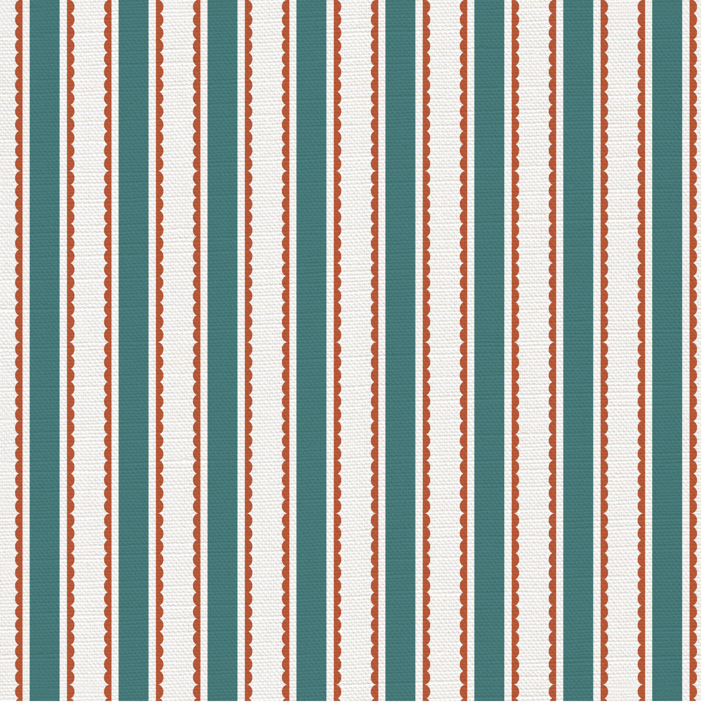 Eco Scallop Stripe Fabric - sold by the meter