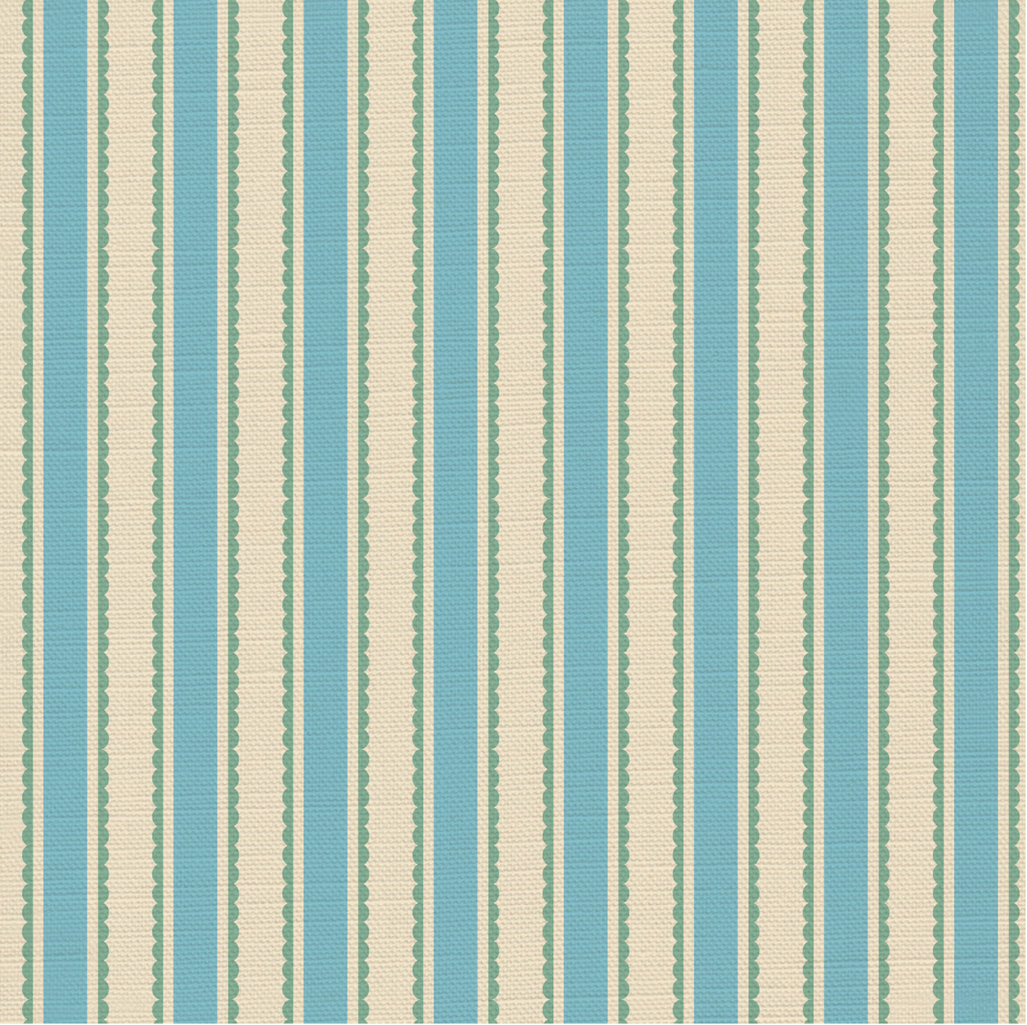 Eco Scallop Stripe Fabric - sold by the meter
