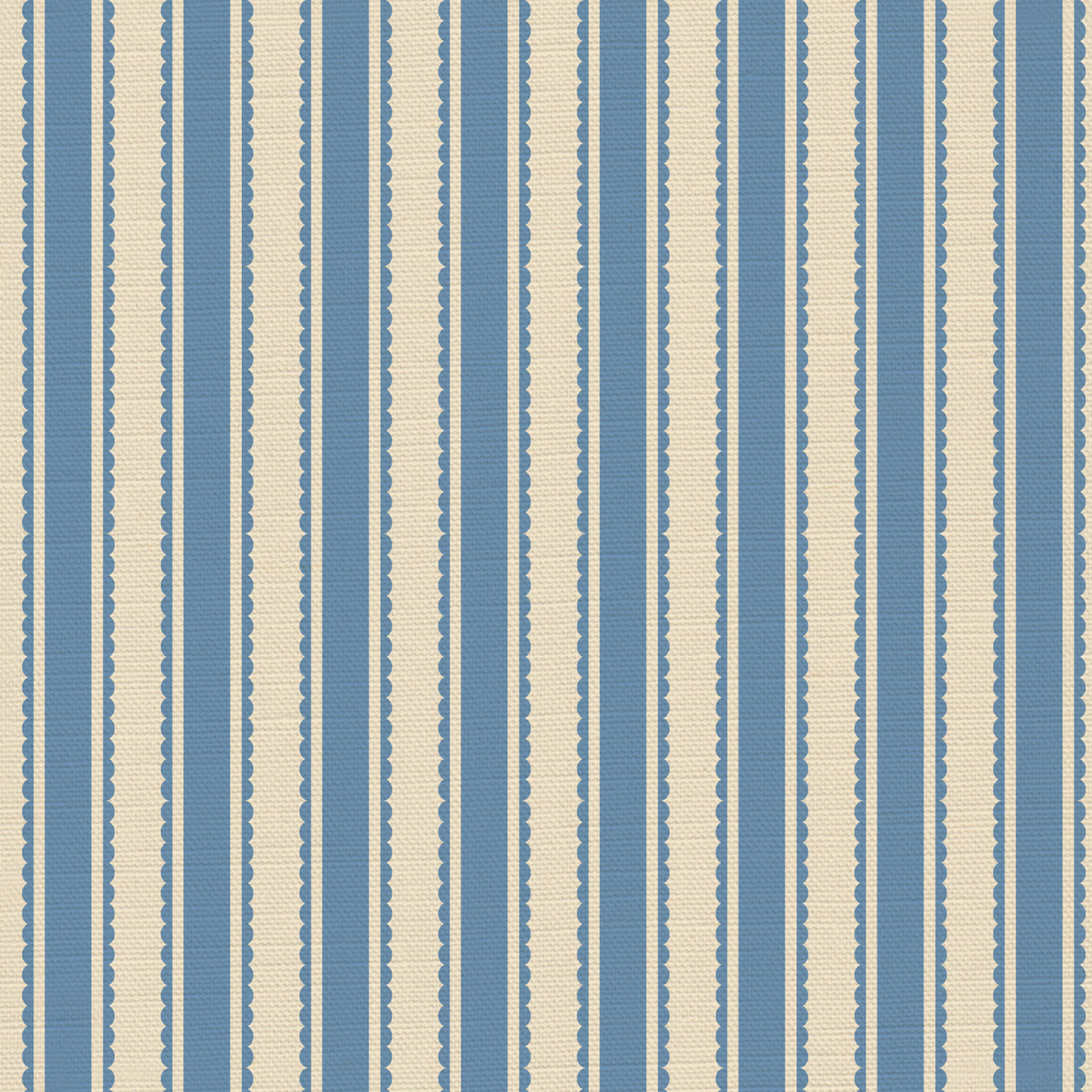 Eco Scallop Stripe Fabric - sold by the meter