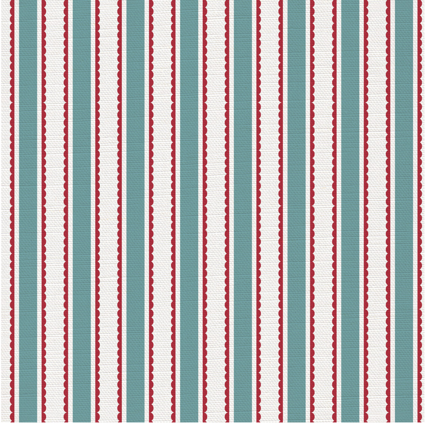 Eco Scallop Stripe Fabric - sold by the meter